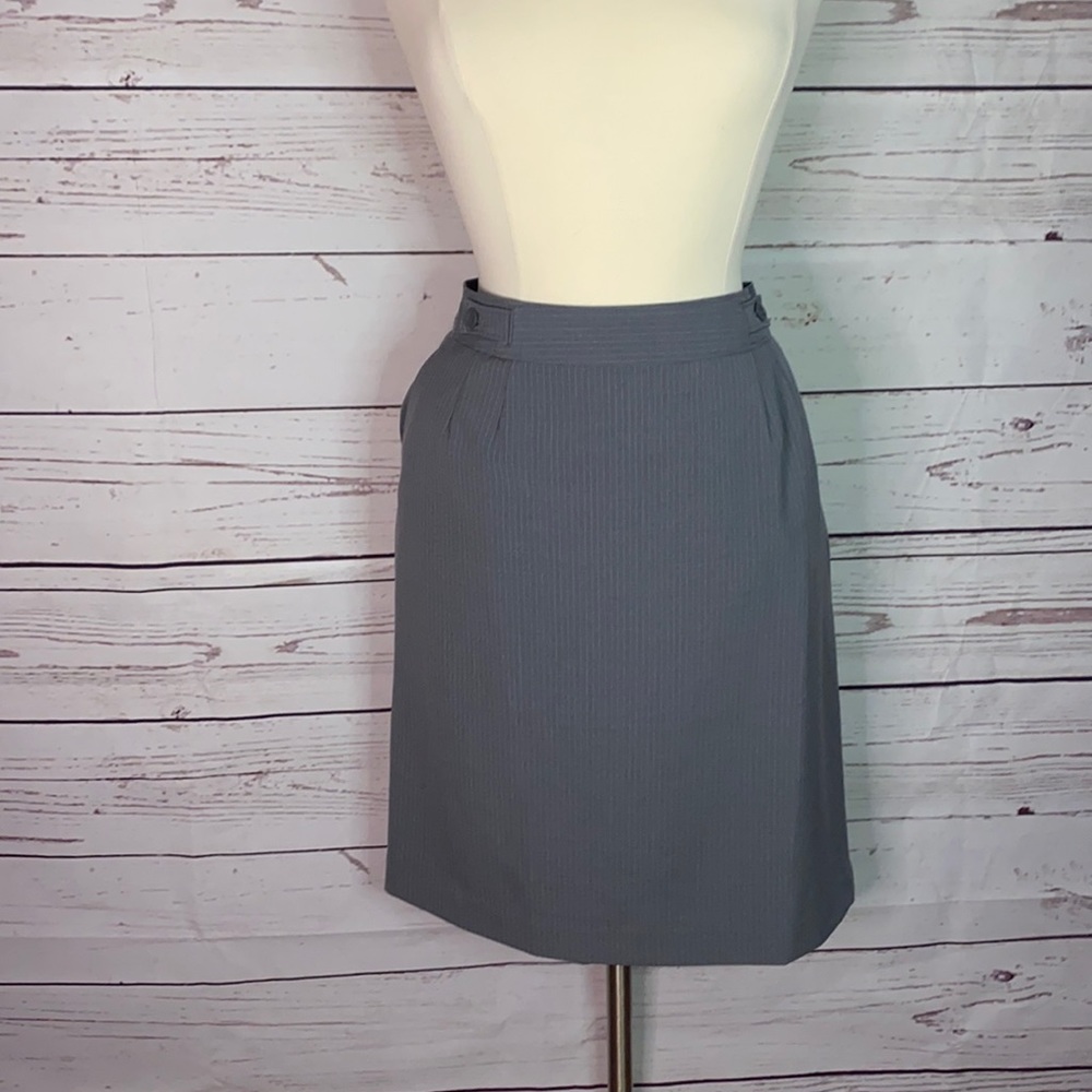 Gray pinstripe skirt